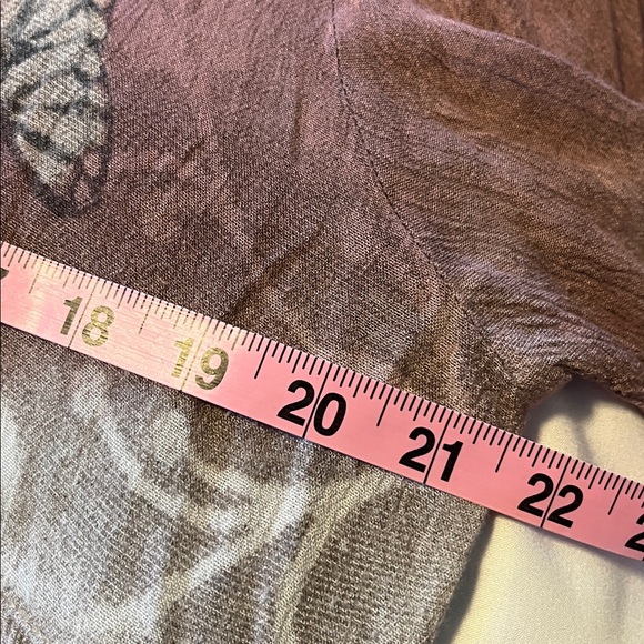 2/$12 Greater Good Rayon Blouse Butterfly Print Crinkle Gauze Tie Dye Ombré - Picture 7 of 9